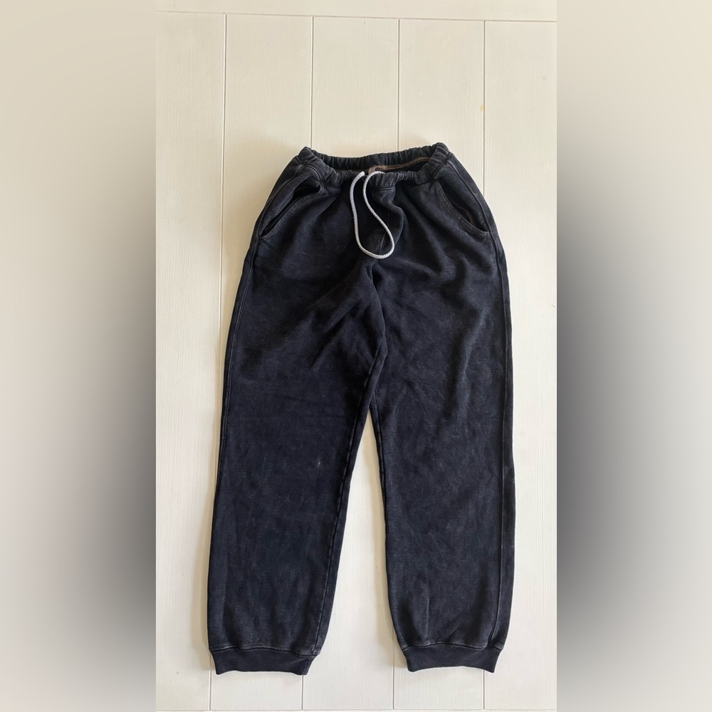Free People Mineral Washed Black Relaxed Fit Sweatpants NEW WITHOUT TAGS